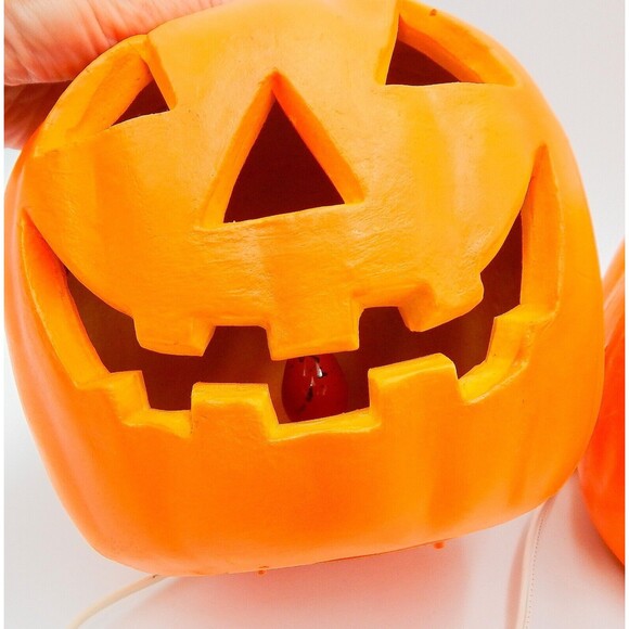 Jack-O-Lantern Light Up Foam Blow Mold Halloween Pumpkins Paper Magic Group 1998 - Picture 10 of 12